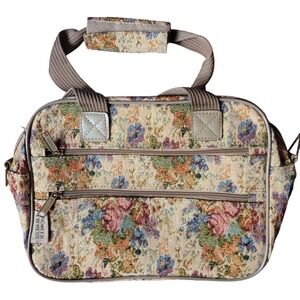 Pioneer Express Tapestry Floral Satchel Bag Tote Floral Vintage 13×10.5 Travel